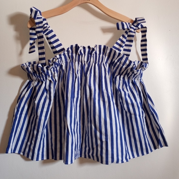 ELOQUII Elements Tops - ELOQUII Elements Women's Plus Size  Tie-Shoulder Linen Tank